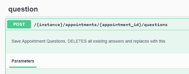 Endpoint Save Appointment Answers